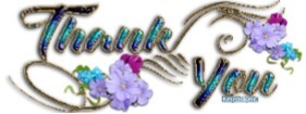 images with floral flare stating the words thank you